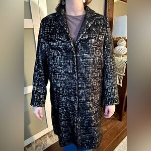 Annette Görtz Tufted Hunt Black & White Textured Coat